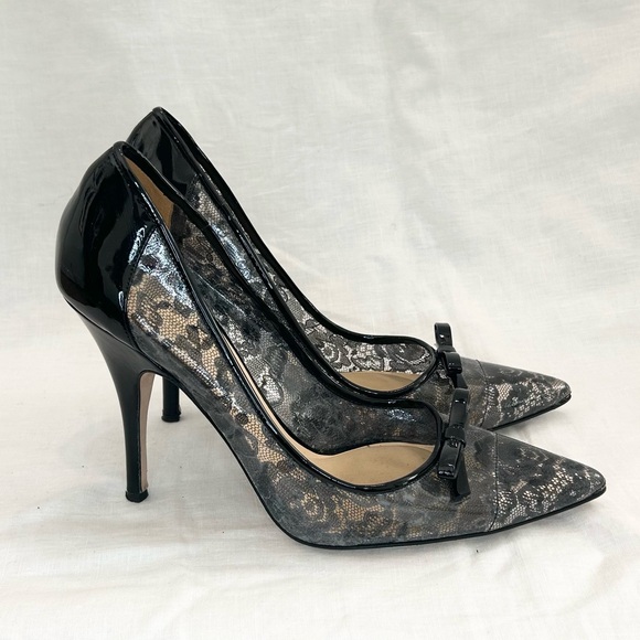 Kate Spade Pointed Toe Evening Pumps - Jeb Mid Heel - Picture 9 of 12